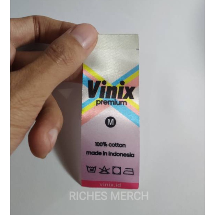 

Label Satin Custom Untuk Kaos - Baju - Tas Order Ribuan, Label Printing Full Color.