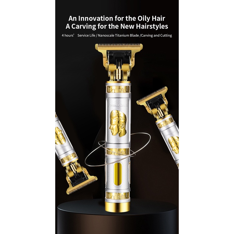 T9 Retro Style Rechargeable Electric Hair Clipper / Alat Cukur Multifungsi / Pemangkas Jenggot