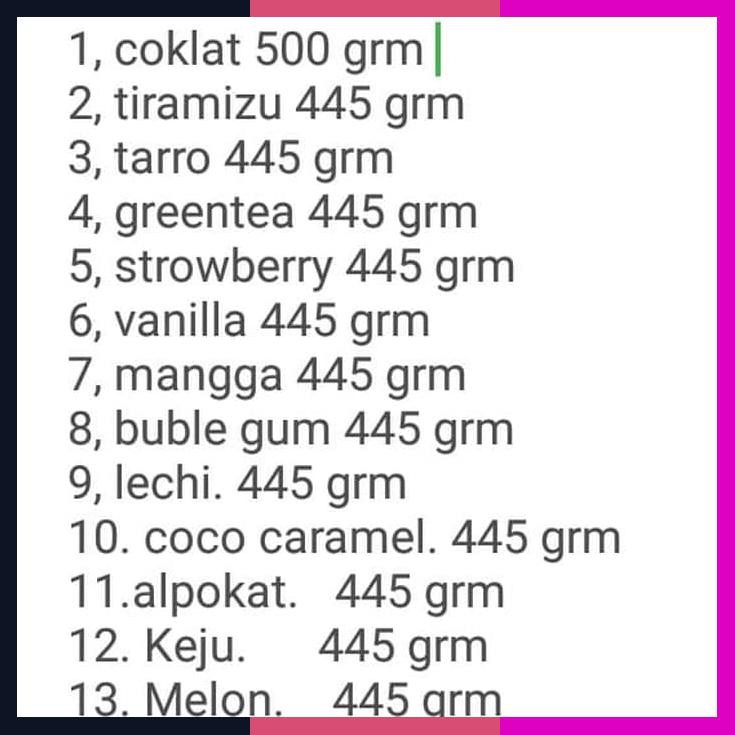 

Silki Puding Powder Frizco Coklat