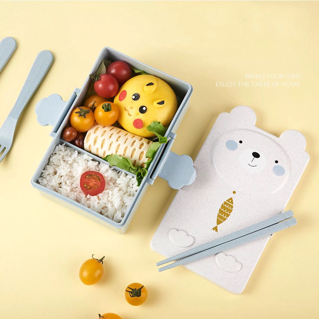 Lunch Box Anak Bahan Food Grade Tempat Makan Anak Import Premium Quality Kotak Makan Anak Bersekat Box Lunch Anak Lucu dan Murah