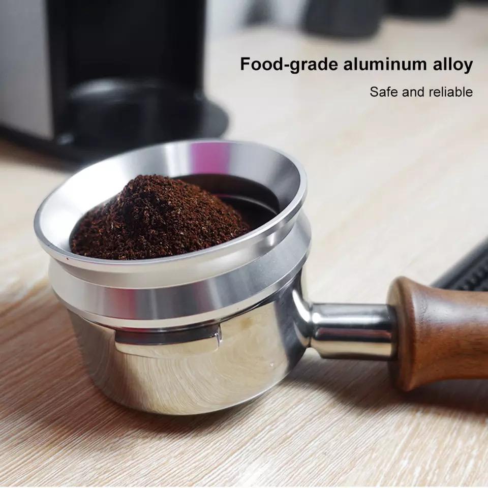 dosing ring magnetic alumunium 51mm 58mm / kopi funnel espresso portafilter distribution tool / ring porta magnet coffee distribution tools tamping dose