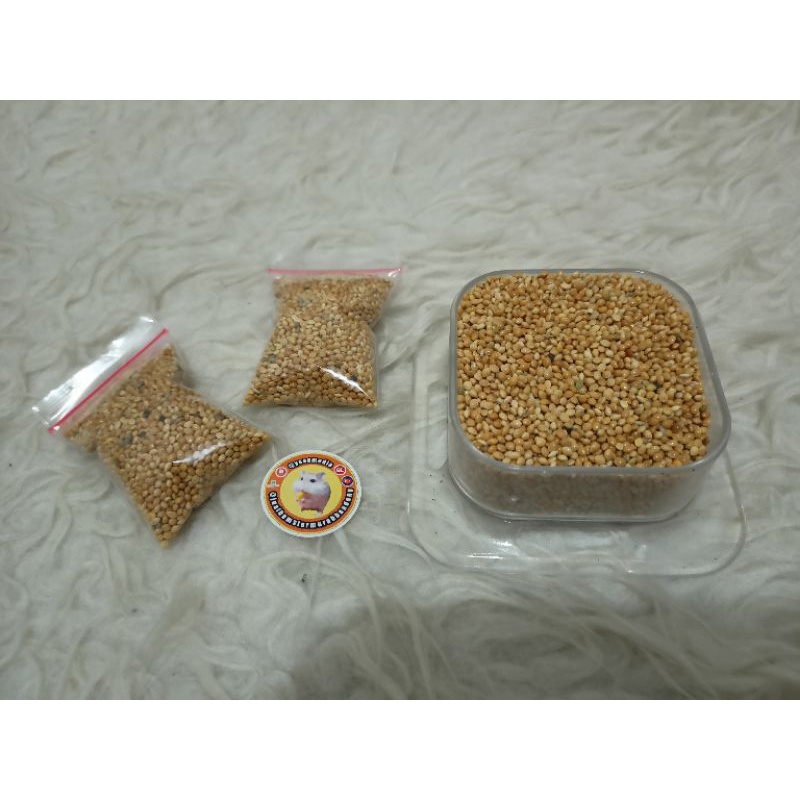 Yellow Seed Milet Millet MINI Pack Biji Sehat Makanan Hamster, Burung dan penyuka biji-bijian Kuning