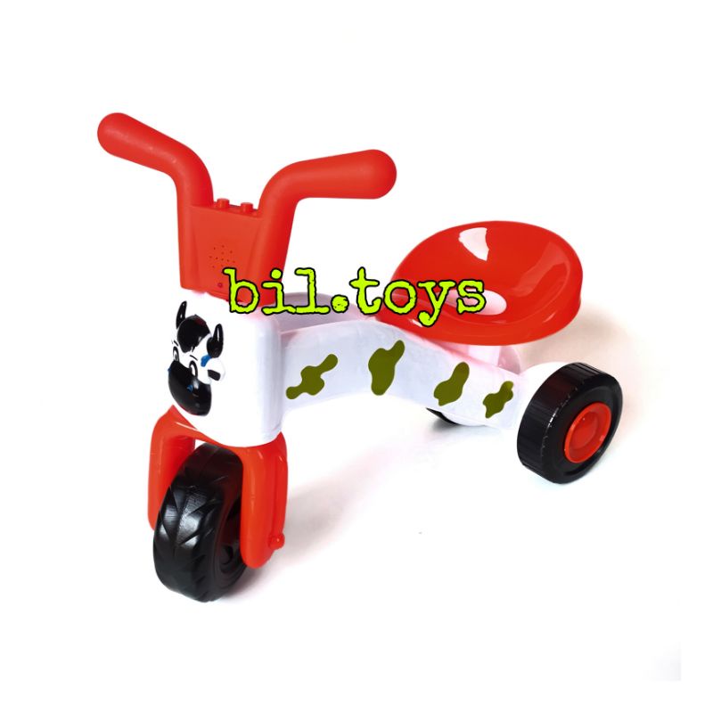 MAINAN SEPEDA ANAK PUSH BIKE MUSIC LAMPU RODA TIGA TRICYLE HAPPY COW SEPEDA SAPI BIKE FD306