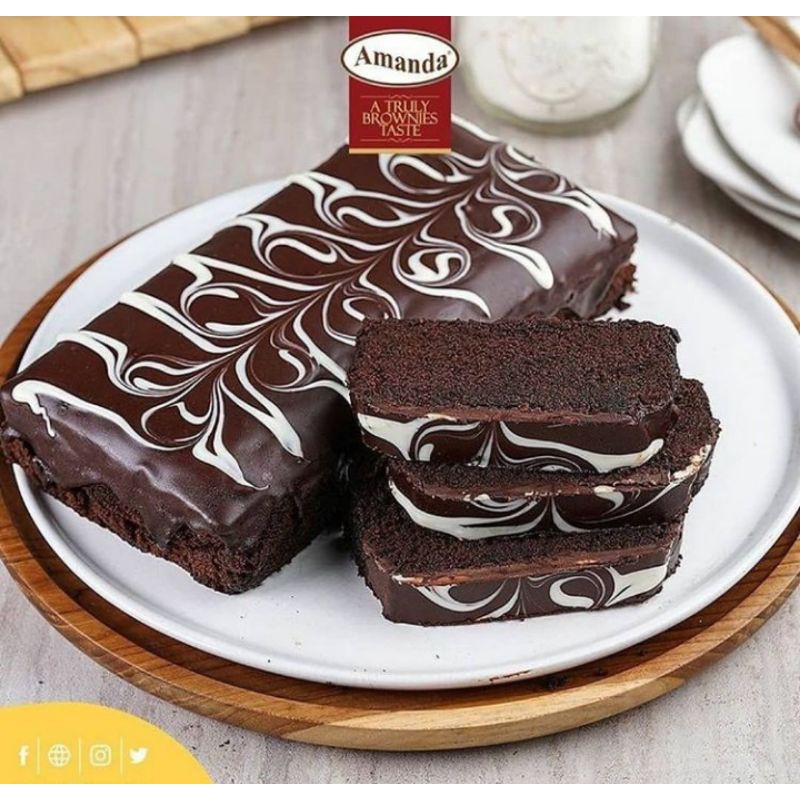 BROWNIES AMANDA MEDAN CHOCO MARBLE