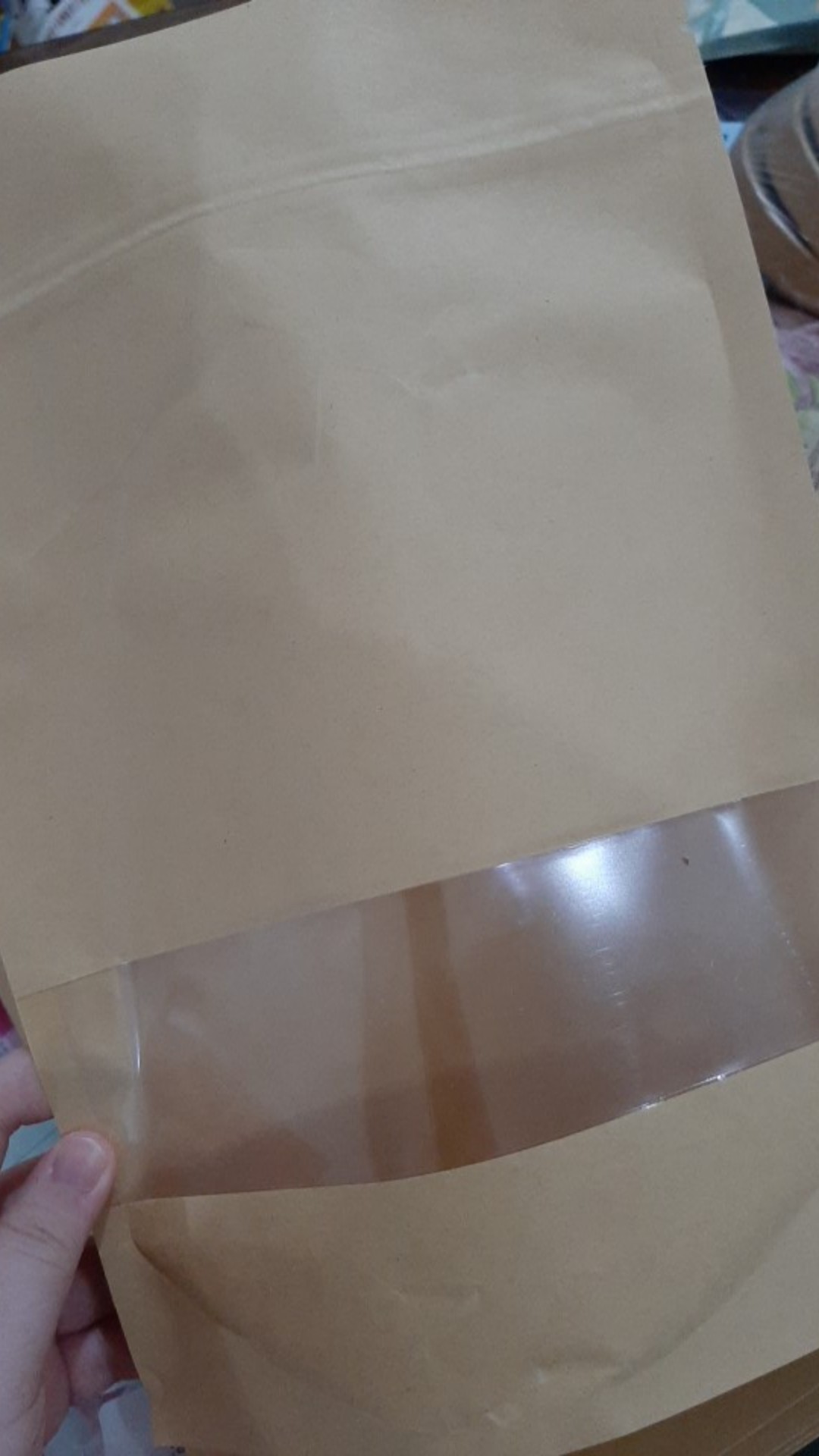 Standing Pouch Klip Kraft Window/plastik Berdiri Jendela 20x29cm Isi 10lbr