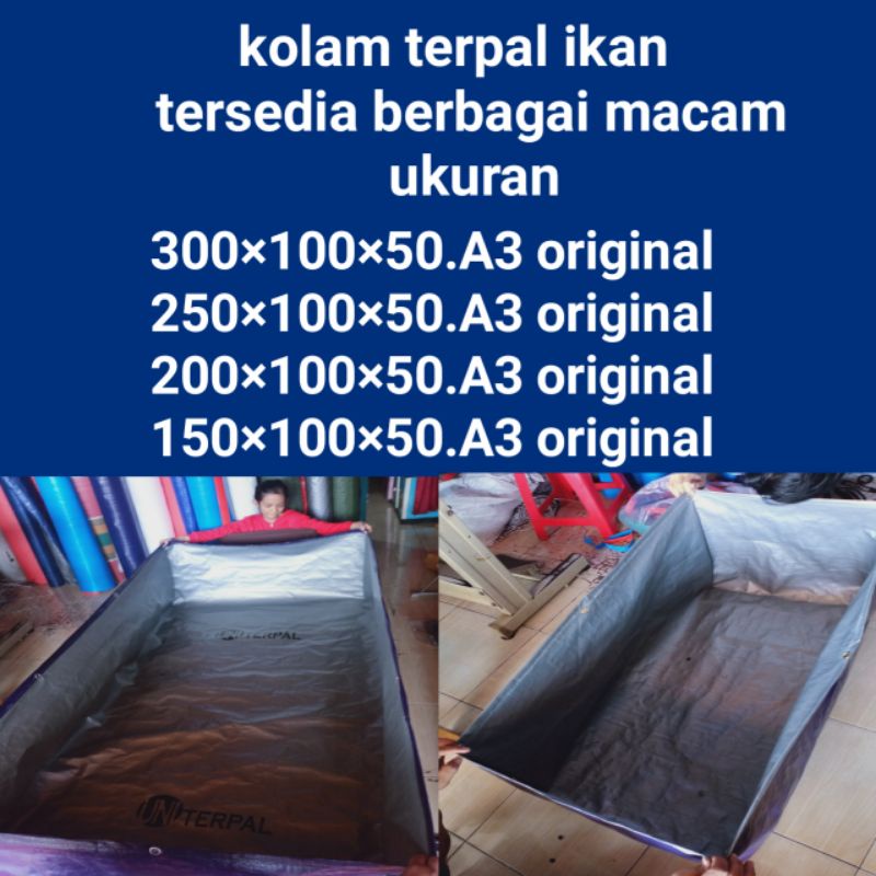 TERPAL KOLAM IKAN TYPE A3 TERSEDIA BERBAGAI MACAM UKURAN 300×100×50