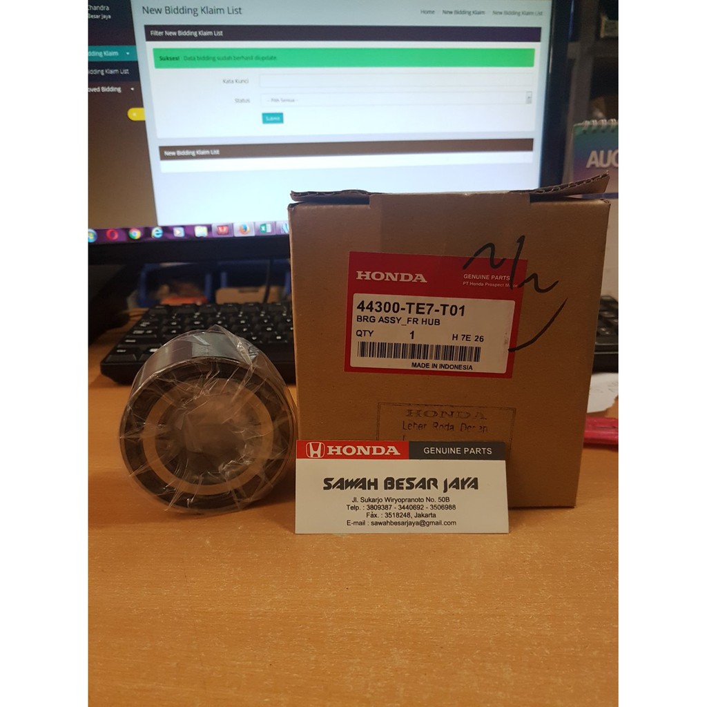 Bearing Laher Roda Depan Mobilio Brio Asli