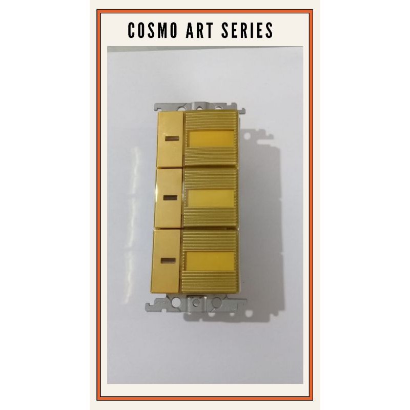 Saklar Triple Gold Type Cosmo Art "PANASONIC"