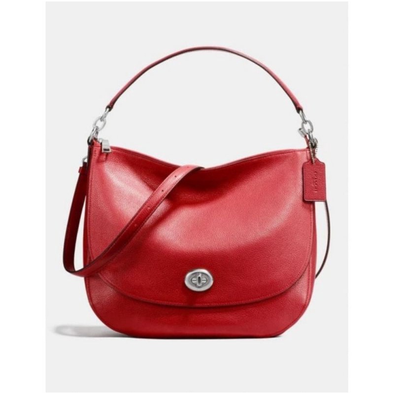 Coach bag turnlock hobo red preloved