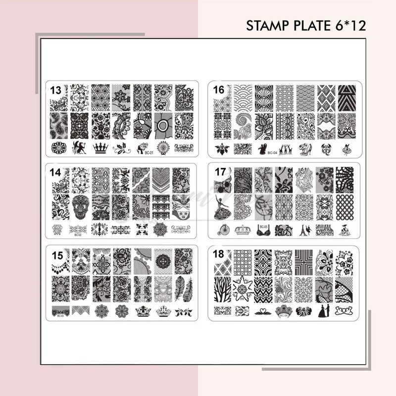 [ Stamp Plate no 1-20 ] Stamping plate cetakan stamp nail art motif
