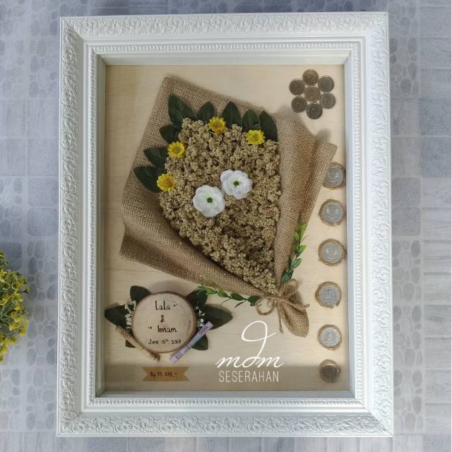 Mahar on frame rustic / frame mahar rustic | Shopee Indonesia