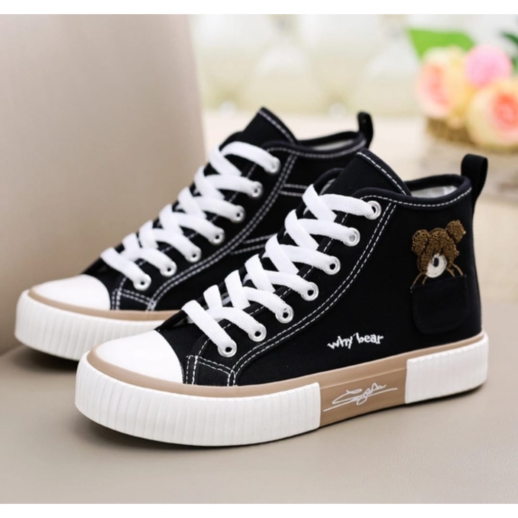 DM SHOPP-Sepatu Sneakers Wanita Kanvas Keren AS 168-4