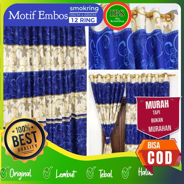 HORDENG RING MTF EMBOSS BIRU HORDENG RING MTF SULTAN  Hordeng Ring 12 BLUE FLORAL 135x220