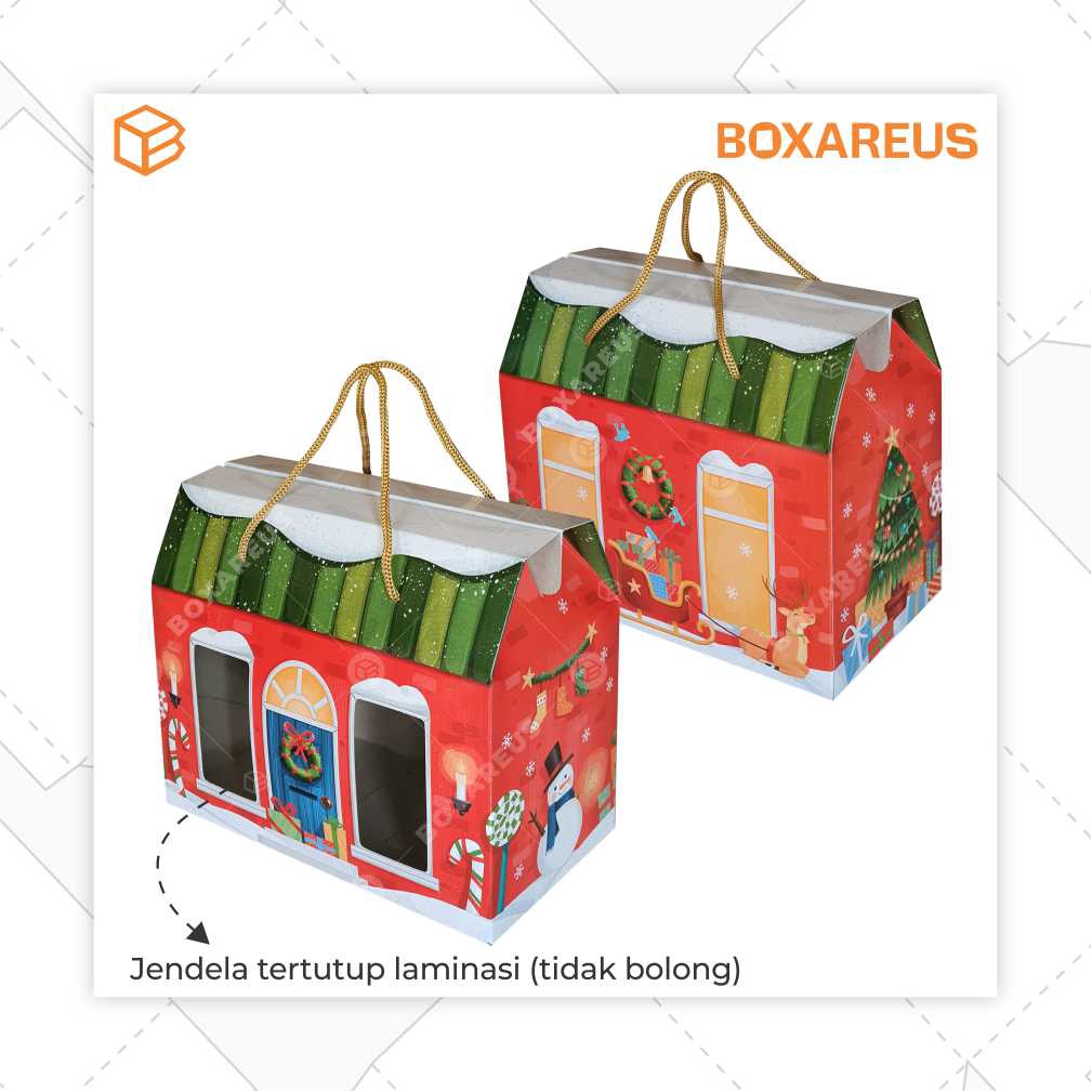 Box Toples Kue Kering Packaging Natal Christmas Hampers Kemasan Cookies | TB24 NATAL