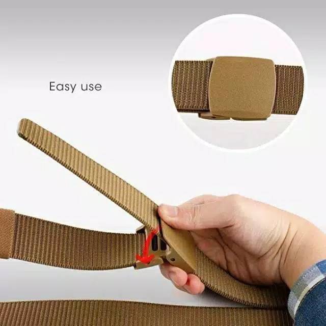 IKAT PINGGANG CANVAS PRIA NYLON ANTI METAL DETECTOR