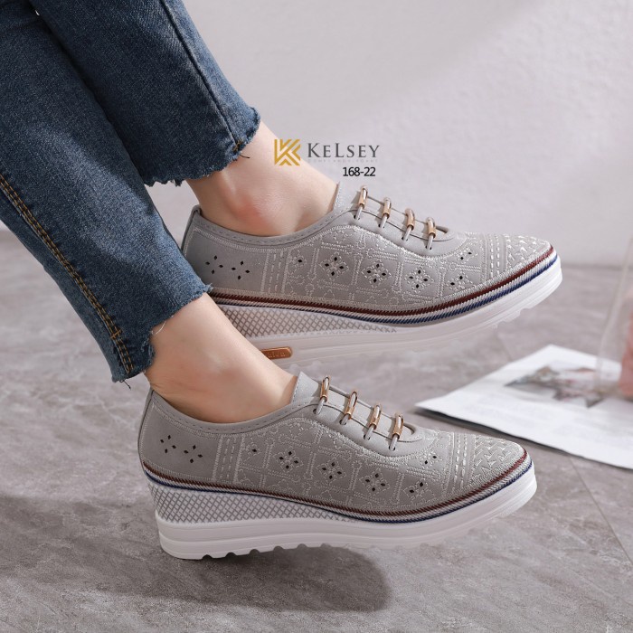 SEPATU KELSEY 168-22 Wedges Wanita Import Batam