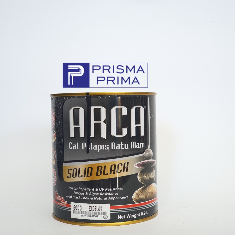 Arca Solid Black Hitam Cat Pelapis Batu Alam