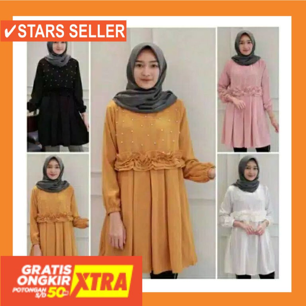 PAKAIAN MUSLIM TERBAIK PALING ANAK ORANG TUA PINK MURAH / Kirana Tunik Tunikmurah Atasanwanita