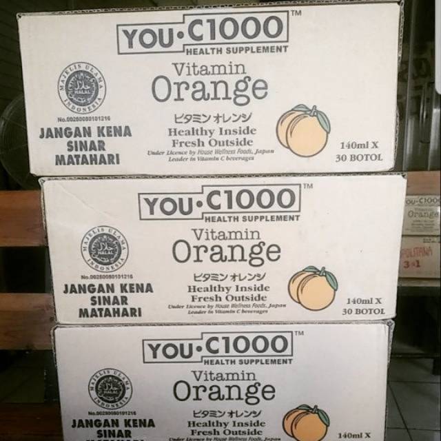 Jual You C 1000 Orange Lemon 1 Dus 1 Karton 30 Botol Beling Indonesia Shopee Indonesia