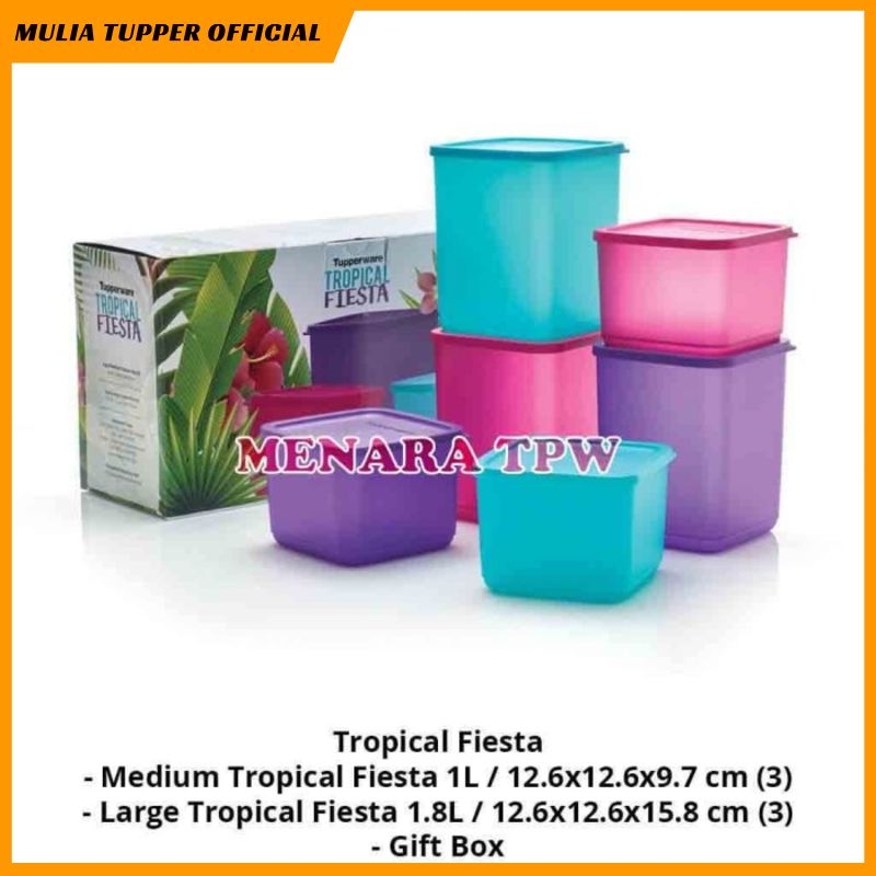 Tupperware Tropical Fiesta Set 6pcs