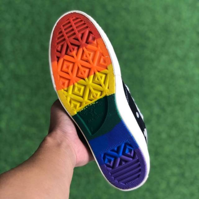 Converse 70S  Egret High Rainbow Black White Premium