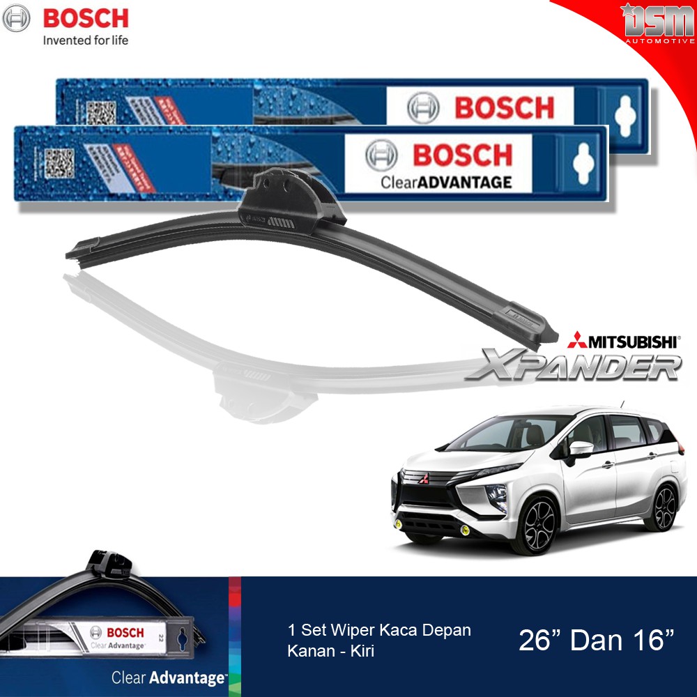 Bosch Clear Advantage Frameless / Wiper Frameless Mitsubishi Xpander 26&quot; dan 16&quot; / Wiper Xpander