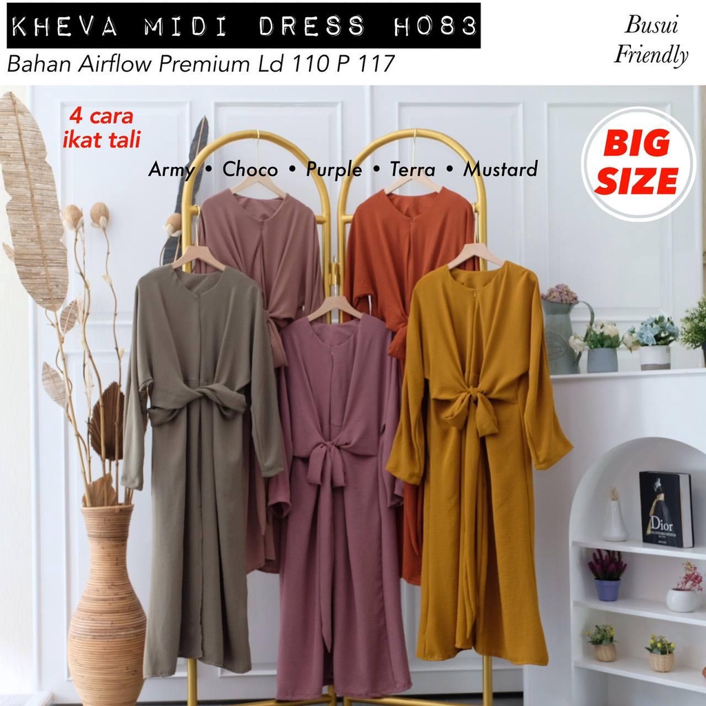 KHEVA MIDI DRESS / ATASAN WANITA