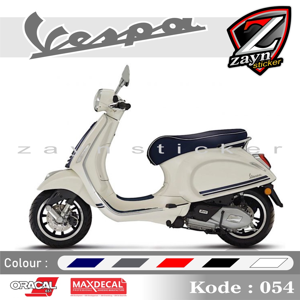 TERMURAH, LIST STICKER CUTTING STRIPING STIKER VESPA PRIMAVERA YACHT CLUB LIMITED 054