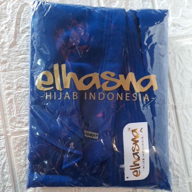 ELHASNA//KHIMAR L ORI ELHASNA/CERUTY BABYDOLL DUA LAYER/KHIMAR ELHASNA/KHIMAR LANCIP-Biru elektrik