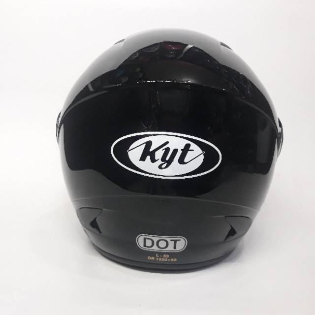 Helm KYT 2 VISION HITAM METALIC Glossy Paket Ganteng