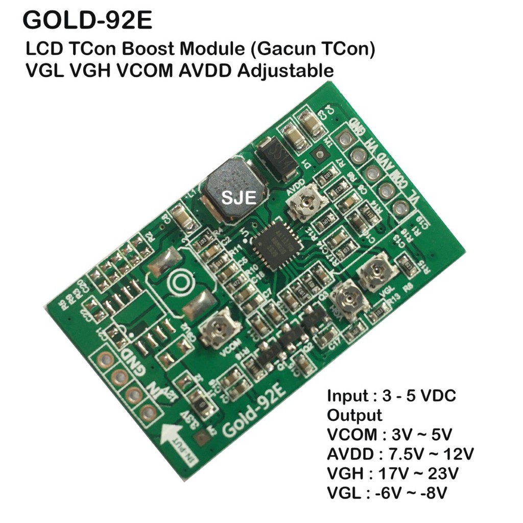 GOLD-92E Gacun LCD TCON Boost Module VCOM VL VH AVDD Adjustable