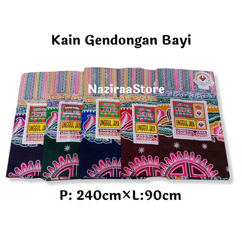 Kain Gendongan Bayi Merk Bumi Jaya Mahkota Liong, Selendang Jarik Panjang UK. 240cm x 90cm