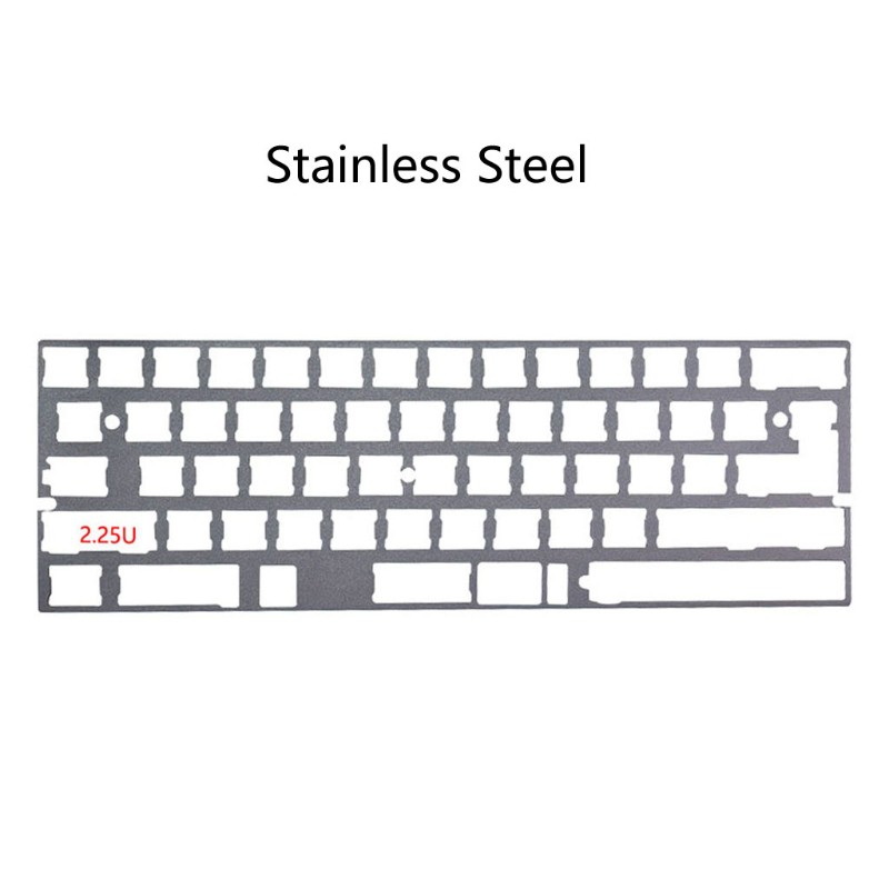 Vivi 2.25u Dz60 Gh60 Plat Alu 60% Bahan Stainless Steel Untuk Keyboard Mekanik Diy