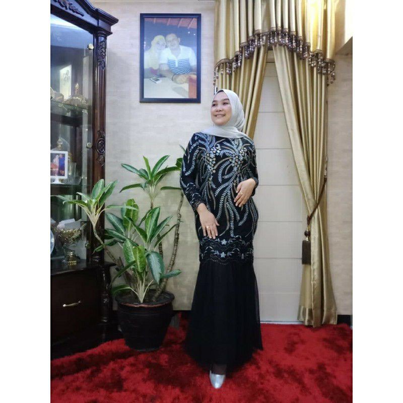 Gamis Tile Mutiara // Gamis Tile Mutiara Model Duyung / Gamis Tile Mutiara Model Duyung Khusus Hitam