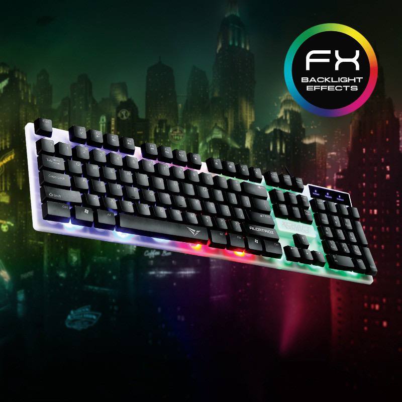 JT - 1 SET Keyboard Gaming with Mouse Alcatroz X-Craft XKB-100 Spill Proof with 9 Backlight Effect