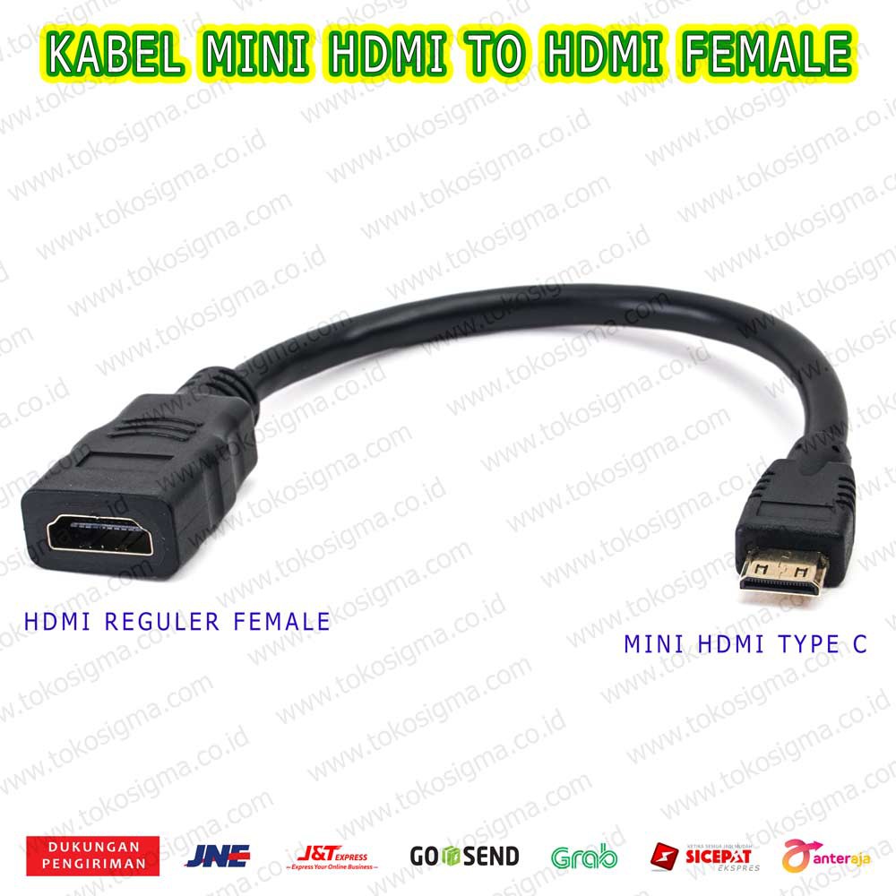 Mini Hdmi To Hdmi 20 Cm - kabel mini hdmi m to hdmi f pendek adapter