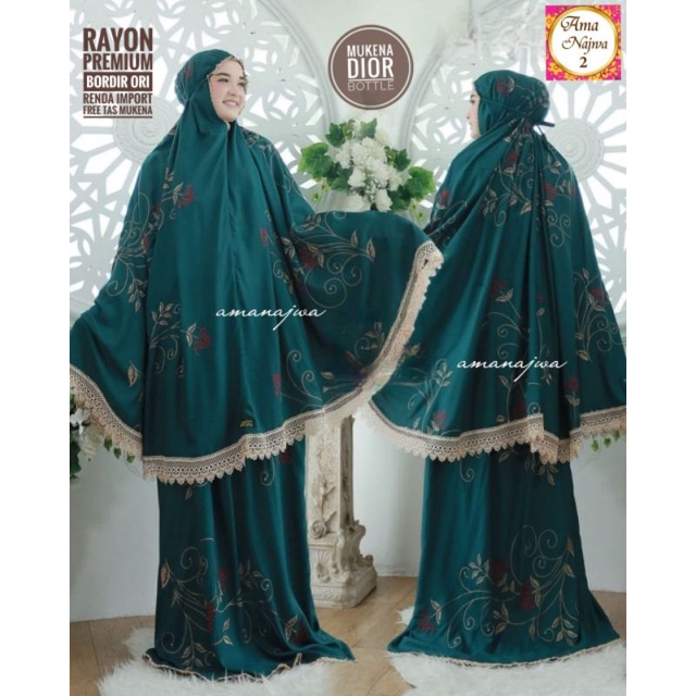 NEW MUKENA DIOR MATT RAYON BORDIR PREMIUM IMPORT FREE TAS ALL ALL SIZE BEST QUALITY