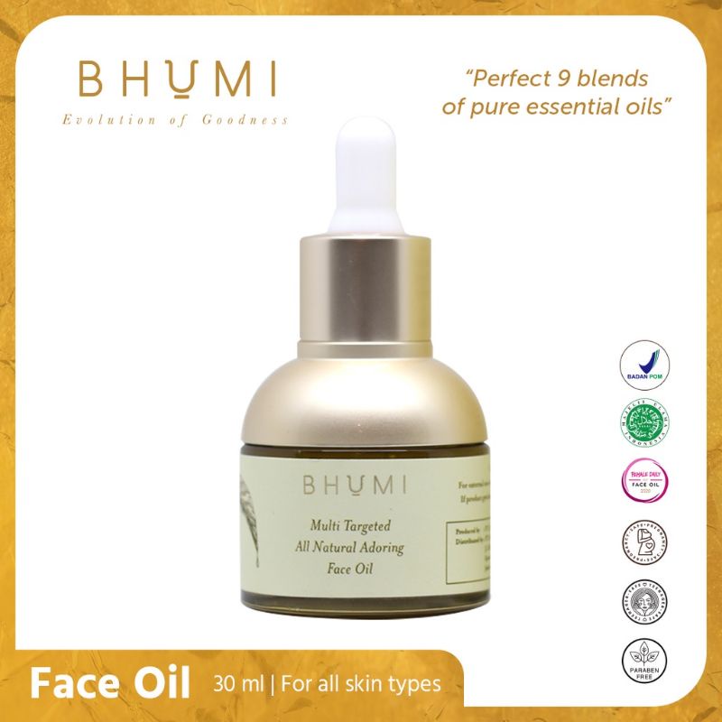 BHUMI MULTI TARGETED ALL NATURAL ADORING FACE OIL