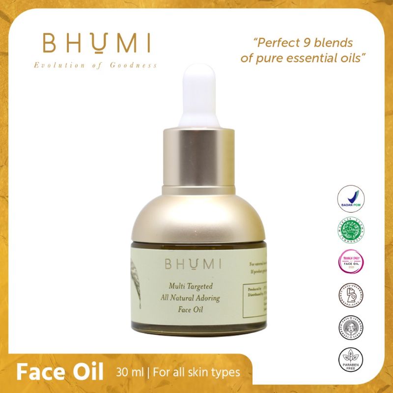 BHUMI MULTI TARGETED ALL NATURAL ADORING FACE OIL