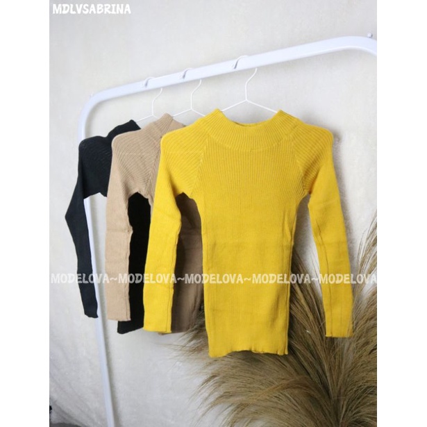 MDLV ~ BAJU RAJUT SABRINA // SABRINA RAJUT LENGAN PANJANG // FASHION WANITA