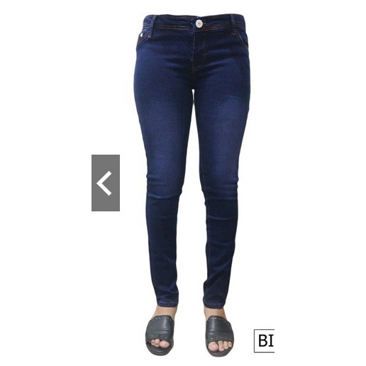 Skinny jeans wanita bahan jeans stret tebel melar