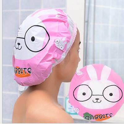 Shower Cap Karakter - Penutup Kepala Anti Air - Topi Mandi Lucu Water Proof