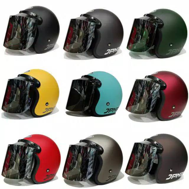 Helm Bogo Jpn Warna Doff Kaca Datar Silver Shopee Indonesia