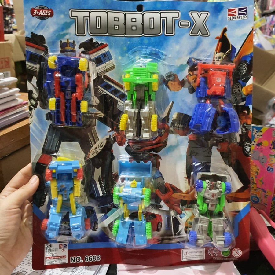 MAINAN ANAK LAKI LAKI ROBOT TOBOT ISI 6PCS MAINAN TOBOT X
