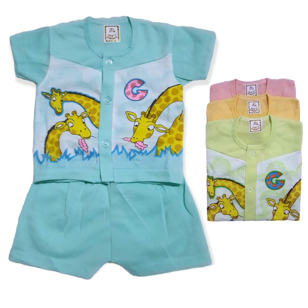 setelan baju bayi GARDEN PENDEK 0-3 bulan