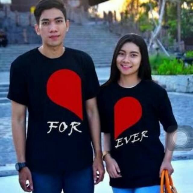 KAOS COUPLE PASANGAN KEREN KAOS FOREVER KUALITAS DISTRO