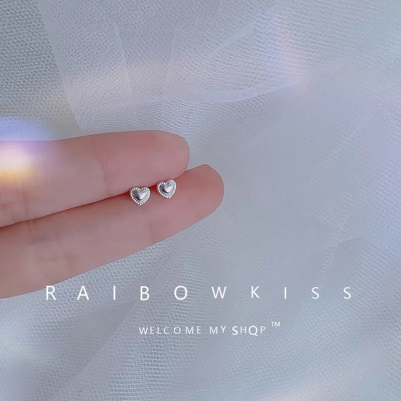 Anting Stud Tulang Telinga Bentuk Kelinci Mini Bahan 925 Silver Gaya Minimalis Untuk Wanita