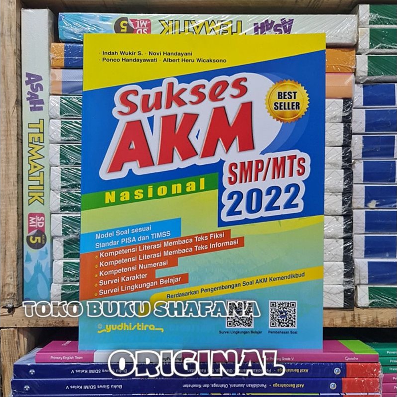 BUKU SUKSES AKM NASIONAL YUDHISTIRA SMP 2022 DILENGKAPI KUNCI JAWABAN