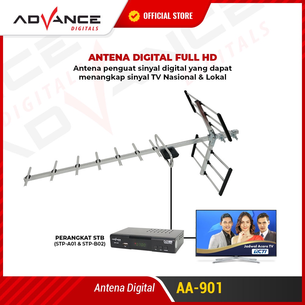 【Garansi 1 Tahun】Advance AA-901 Antena Outdoor UHF Analog Digitals Supprot STB TV Anti Karat Waterproof