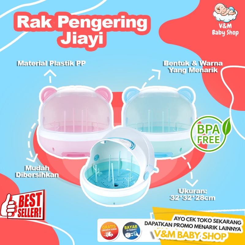 VnM082 | Rak Pengering Botol Susu Bayi Multifungsi / JIAYI Drying Rack Higienis / Perlengkapan Bayi